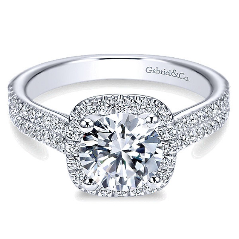 Gabriel & Co. 14K W.Gold Diamond Engag. Ring ER6984W44JJ