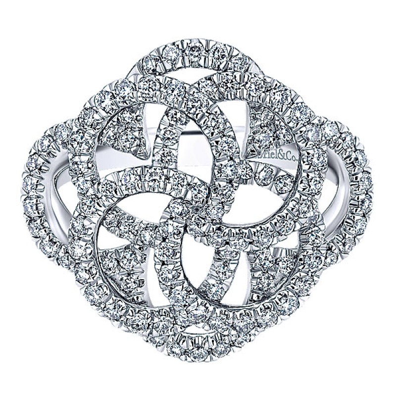 Gabriel & Co. 14k White Gold Diamond Fashion Ring LR50655W45JJ