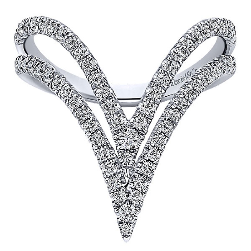 Gabriel & Co. 14k White Gold Diamond Fashion Ring LR50664W45JJ