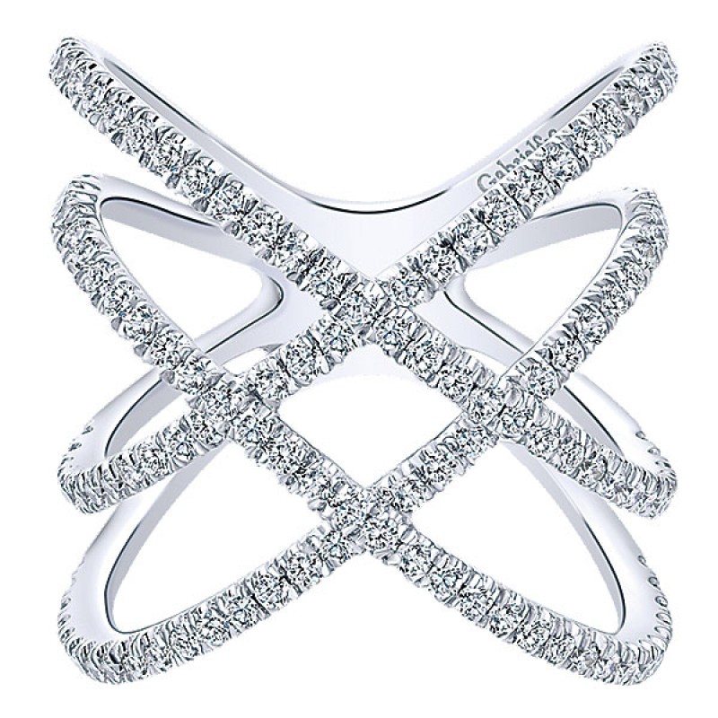 Gabriel & Co. 14k White Gold Diamond Fashion Ring LR50925W45JJ