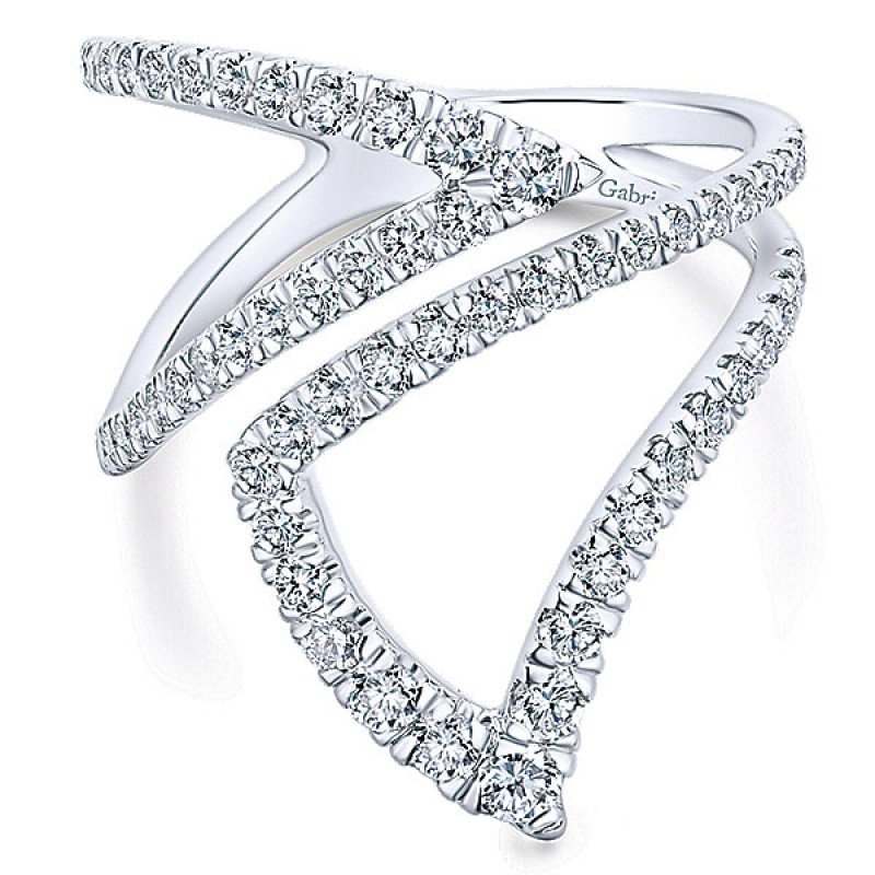 Gabriel & Co. 14k White Gold Diamond Fashion Ring LR51122W45JJ