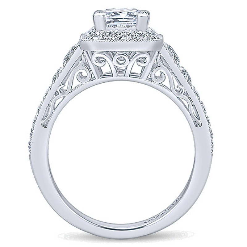 Gabriel & Co. 14k White Gold Diamond Halo Ring ER12634S3W44JJ