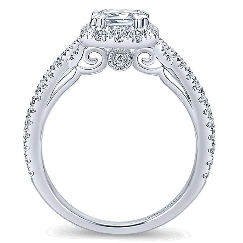 Gabriel & Co. 14k White Gold Diamond Halo Ring ER12636E4W44JJ