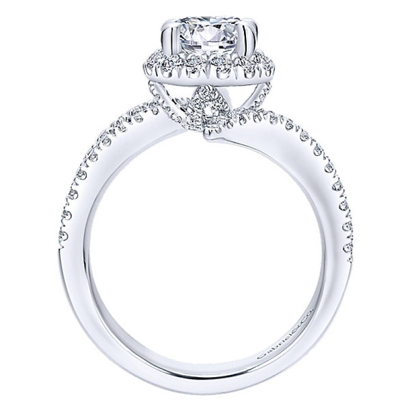 Gabriel & Co. 14k White Gold Diamond Halo Ring ER12760R4W44JJ