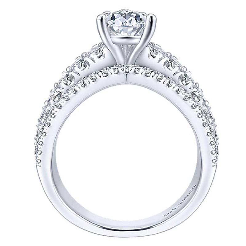 Gabriel & Co. 14k White Gold Diamond Halo Ring ER12815P4W44JJ