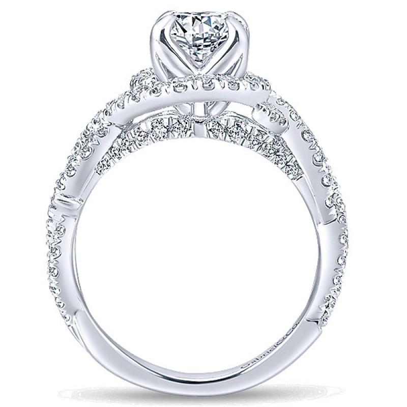 Gabriel & Co. 14k White Gold Diamond Halo Ring ER12820R4W44JJ