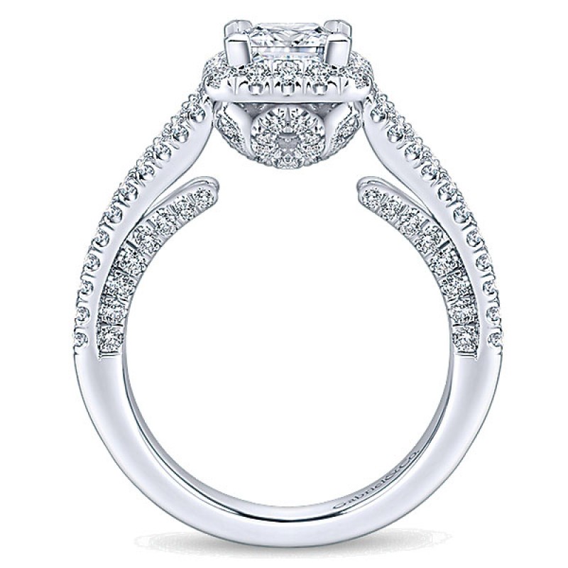 Gabriel & Co. 14k White Gold Diamond Halo Ring ER12961S4W44JJ