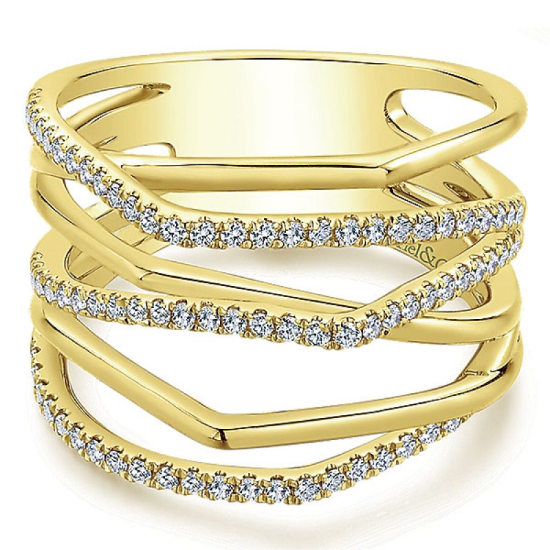 Gabriel & Co. 14k Yellow Gold Diamond Fashion Ring LR51124Y45JJ