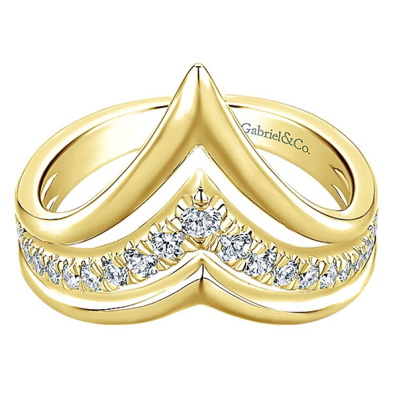 Gabriel & Co. 14k Yellow Gold Diamond Fashion Ring LR51130Y45JJ