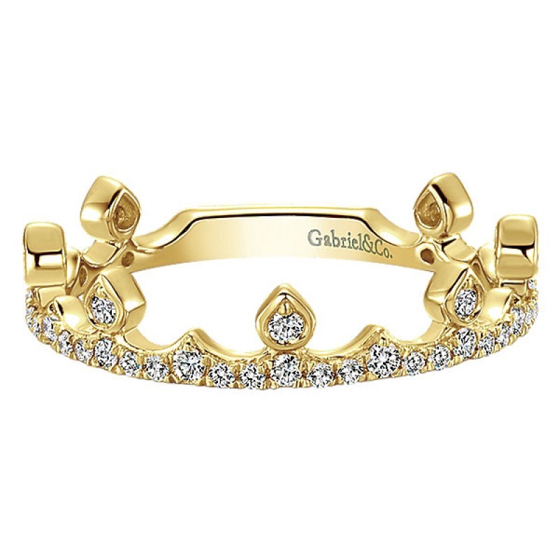 Gabriel & Co. 14k Yellow Gold Diamond Stackable LR50885Y45JJ