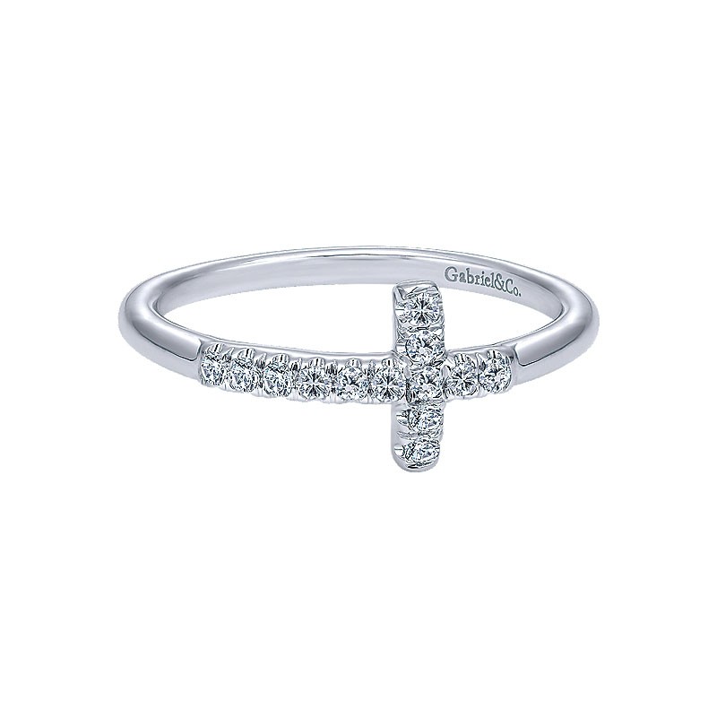 Gaby Ladies' Ring 14k White Gold Diamond Fashion