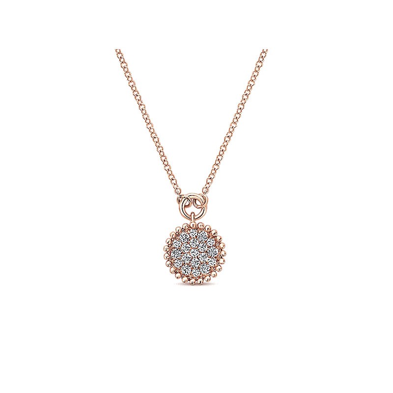 Gaby Necklace 14k Pink Gold Diamond Fashion