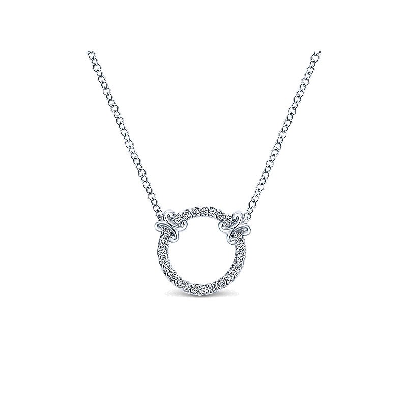 Gaby Necklace 14k White Gold Diamond Fashion