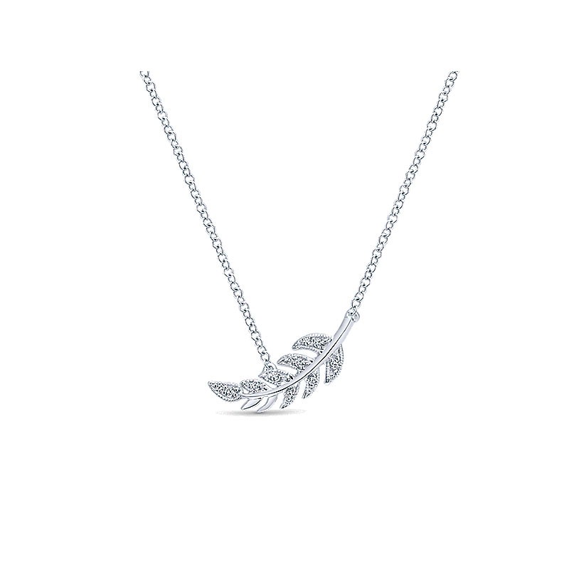 Gaby Necklace 14k White Gold Diamond Fashion
