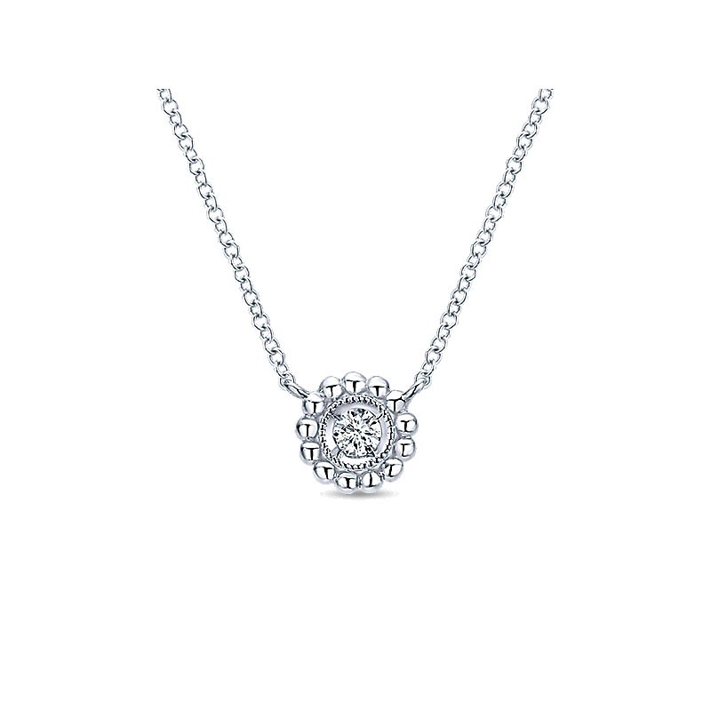Gaby Necklace 14k White Gold Diamond Fashion