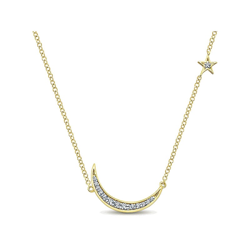 Gaby Necklace 14k Yellow Gold Diamond Fashion
