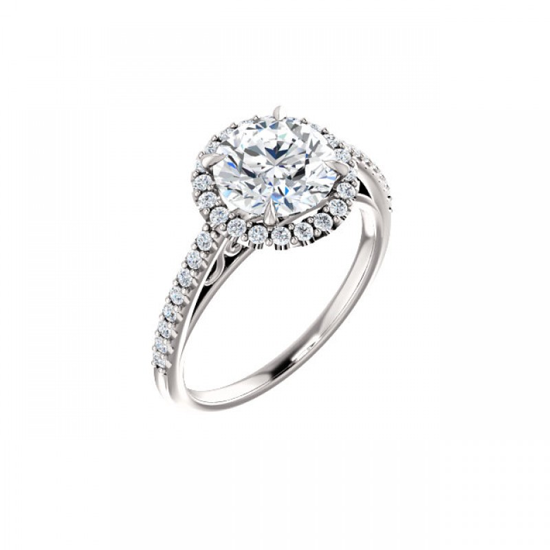 Isabella Diamond Halo Engagement Ring