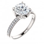 Tulip Round Engagement Ring