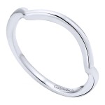 14K Curved Wedding Band WB9179