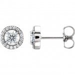 DIAMELIA Halo-Style Earrings