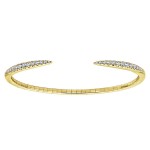 14k Yellow Gold Diamond Bangle