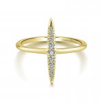 Ladies' Ring 14k Yellow Gold Diamond Diamond Spike Ring