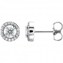DIAMELIA Halo-Style Earrings
