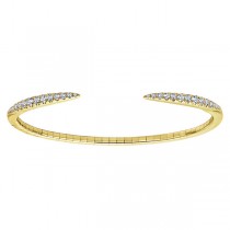 14k Yellow Gold Diamond Bangle