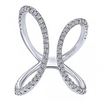 14k White Gold Diamond Fashion Ring LR50671W45JJ