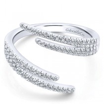 14k White Gold Diamond Flare Fashion Ring LR51110W45JJ