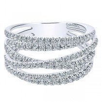 14k White Gold Diamond Wide Band LR50964W45JJ