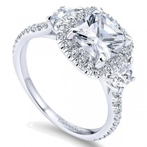 ER9189 14k Gold Diamond Halo Engagement Ring 