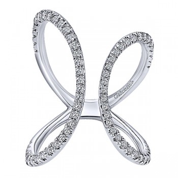 14k White Gold Diamond Fashion Ring LR50671W45JJ