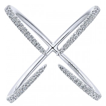14k White Gold and Diamond Diamond Claw Fashion Ring LR50929W45JJ